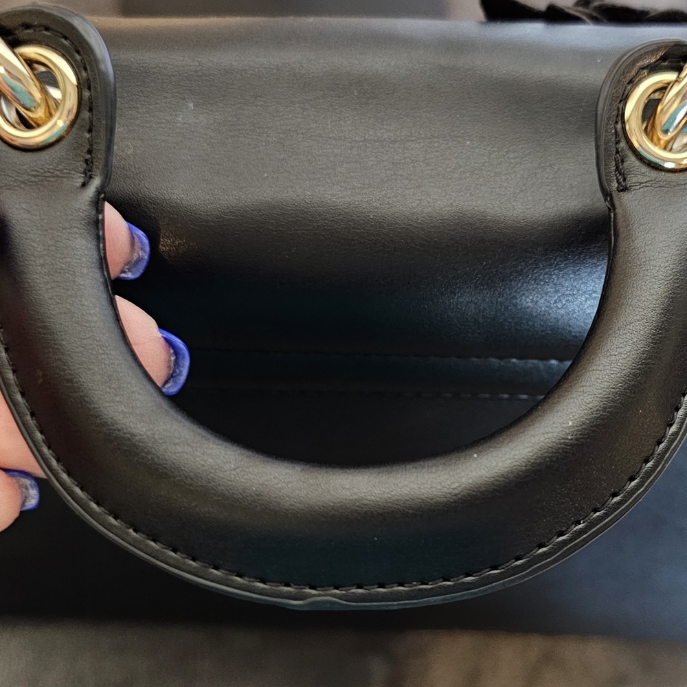 *UNIQUE* Ted Baker Black Satchel with Floral Embellishments - Picture 10 of 16